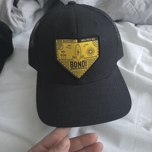 Black Sunrivew Brewing Bondi Trucker Hat with Yellow Patch